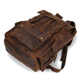 grand sac a dos vintage pour homme en cuir