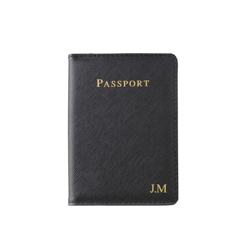 Porte-passeport en cur, housses de passeport personnalsées