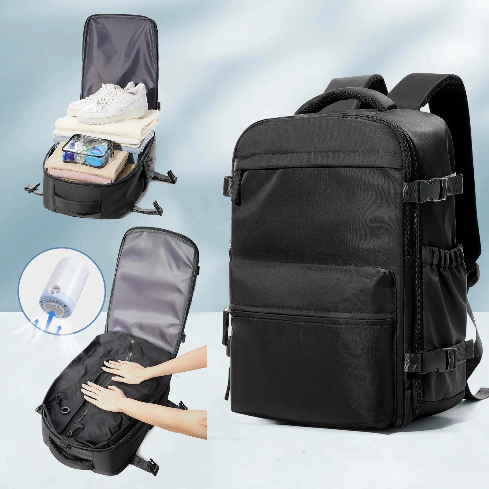 Sac de voyage - multipoches, avec compartiments, - vert menthe Sac de voyage - multipoches, avec compartiments, - vert menthe