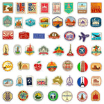 autocollants valise travel stickers pack de 50