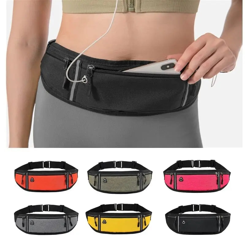 Ceinture Porte-billets (sac Banane) En Cuir Souple Noir Unisexe - Pour Voyage Et Festival - Neuf