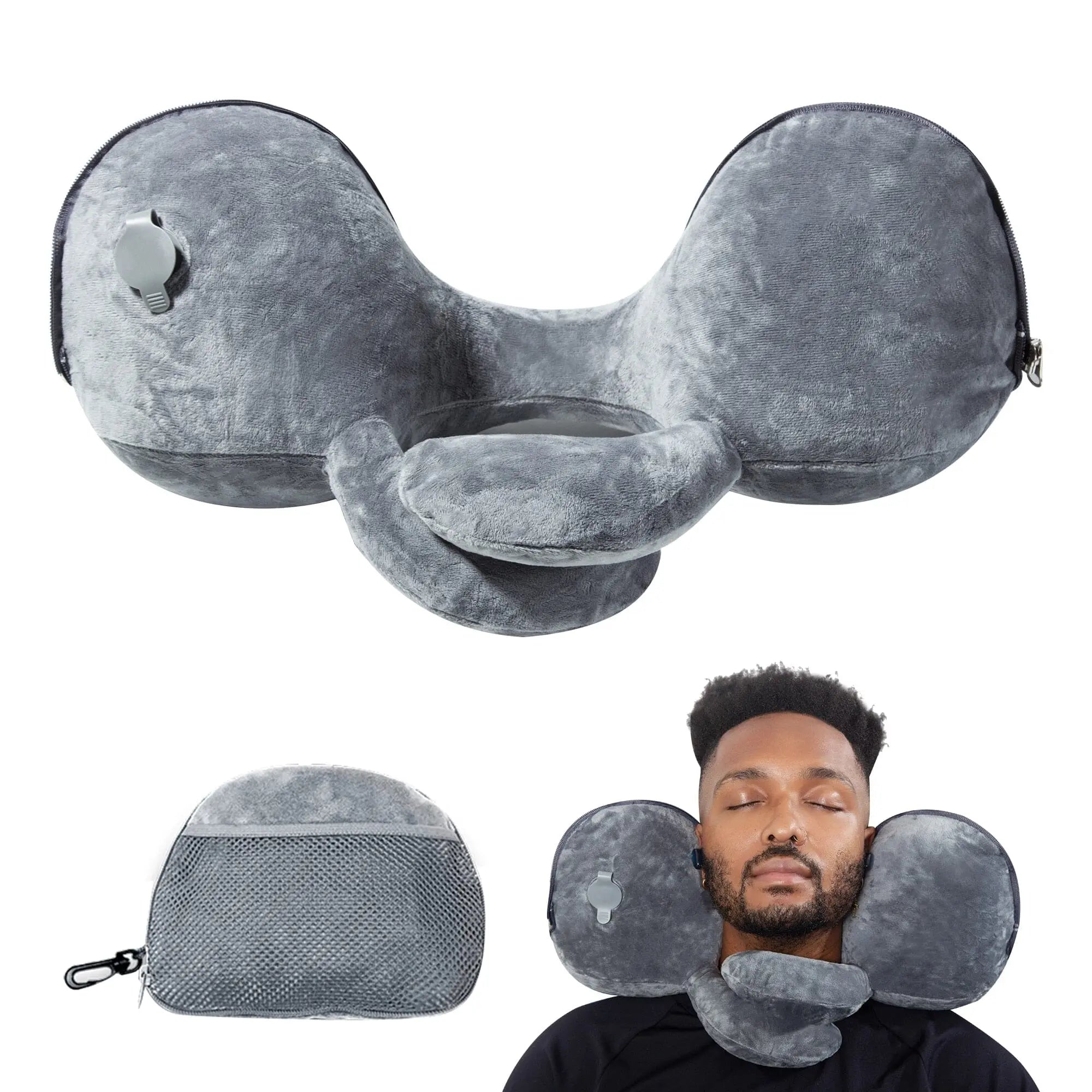 Oreiller De Voyage Gonflable Trekology - Pour Cou Et Nuque - Avion
