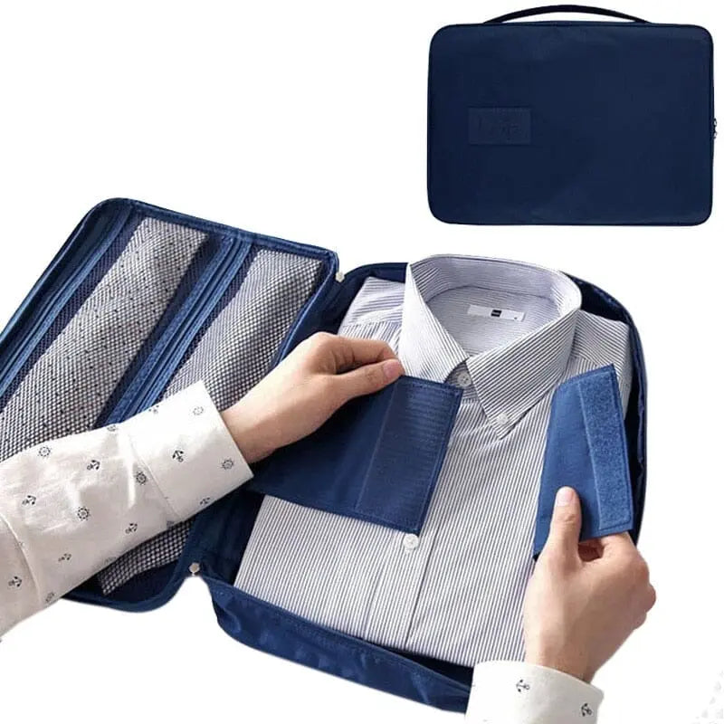 Packshi Housse de Voyage pour Chemises avec plieur à Linge et étiquette Packshi Housse de Voyage pour Chemises avec plieur à Linge et étiquette