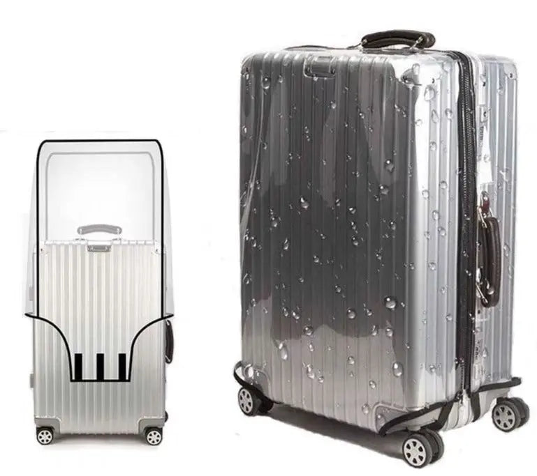 Lot De Housses De Valise PVC Transparent - Protection Poussière Et Imperméable - 22 à 28 Pouces