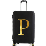 housse de protection valise personnalisée initiale dorée