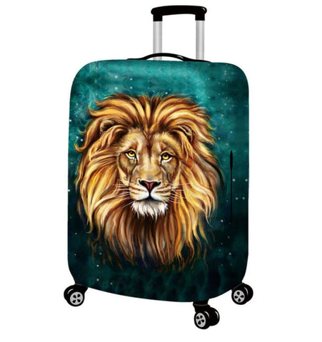 housse protège valise lion