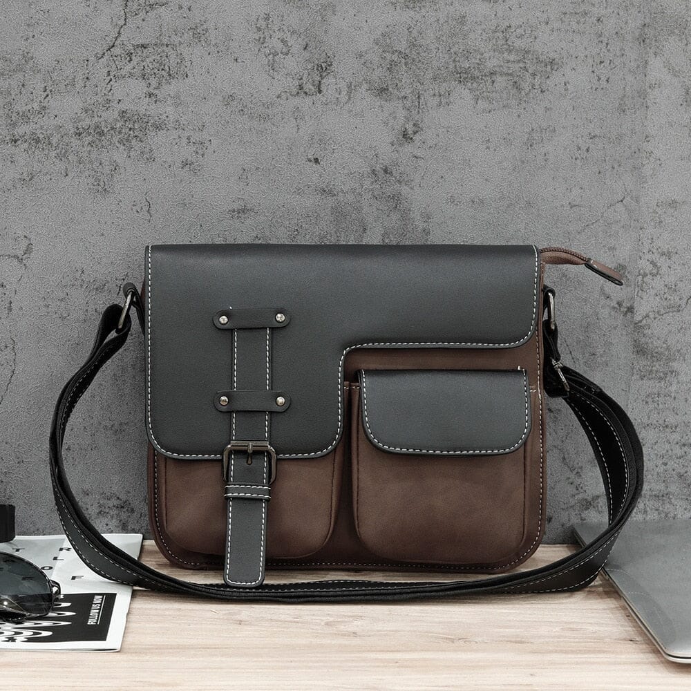 Man with messenger bag outlet