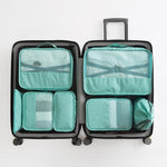organisateur de valise dream travel set de 7 turquoise