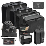 organisateur valise set de 10 pochettes noir