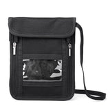 pochette tour de cou voyage femme homme noir