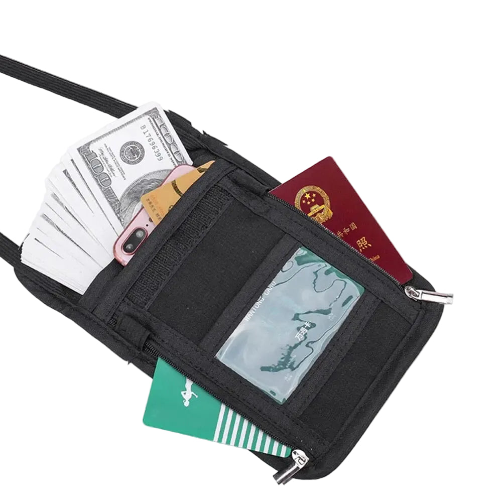 Tour De Cou Portefeuille De Voyage Uxcell - Pochettes Passeport Homme/femme (Bleu)