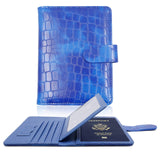 portefeuille voyage passeport motif crocodile