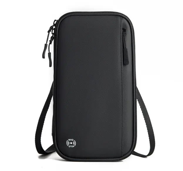 Portefeuille De Voyage Anti-RFI Faraday CampTeck - Organisateur Pour Passeport, Billets, Cartes - Noir