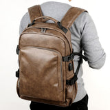 sac dos vintage homme business usb voyage