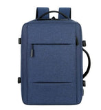 sac a dos cabine avion extensible usb bleu 