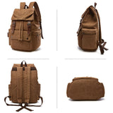 sac a dos voyage vintage toile canvas