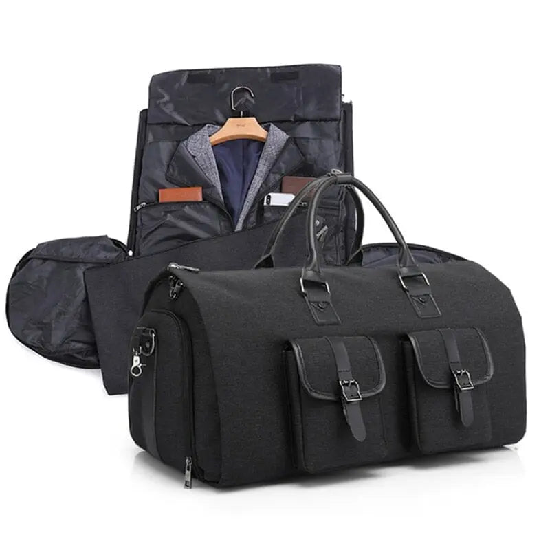 Costume Homme Pliant De Voyage - Sac à Suspendre Noir PU - Neuf