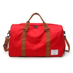 sac voyage compartiment chaussures rouge happy travel