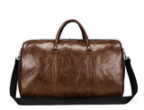 sac cuir voyage vintage marron