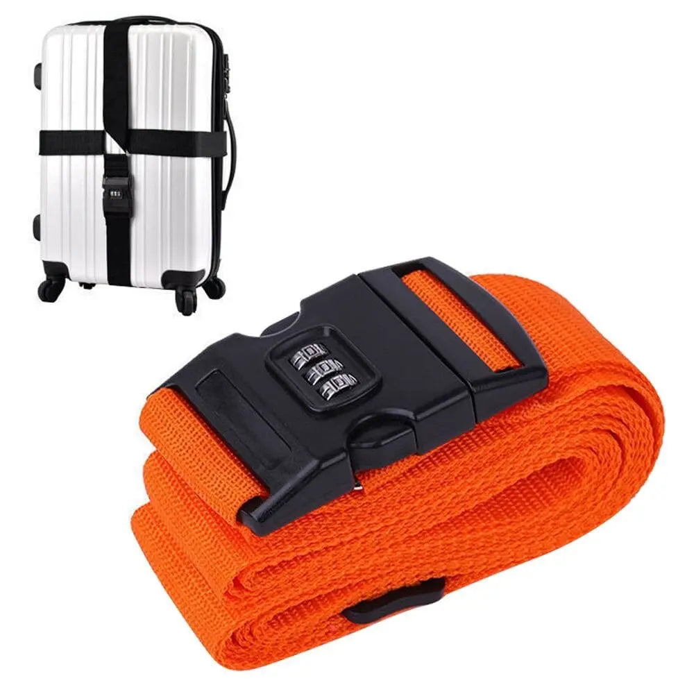 Sangle à Bagage Orange 2m X 5cm – Boucle à Code – Sécurité Valise
