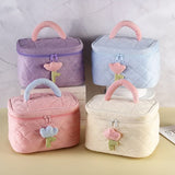 vanity de voyage velours cotele tulipe