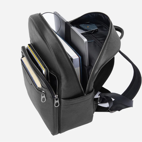 sac à dos noir cuir homme