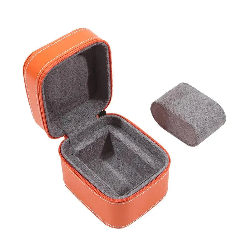 boite a montre de voyage orange