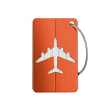 étiquette de valise avion orange