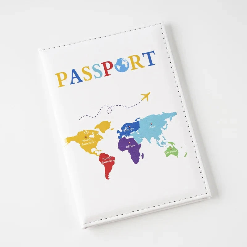 etui a Passeport Carte du Monde