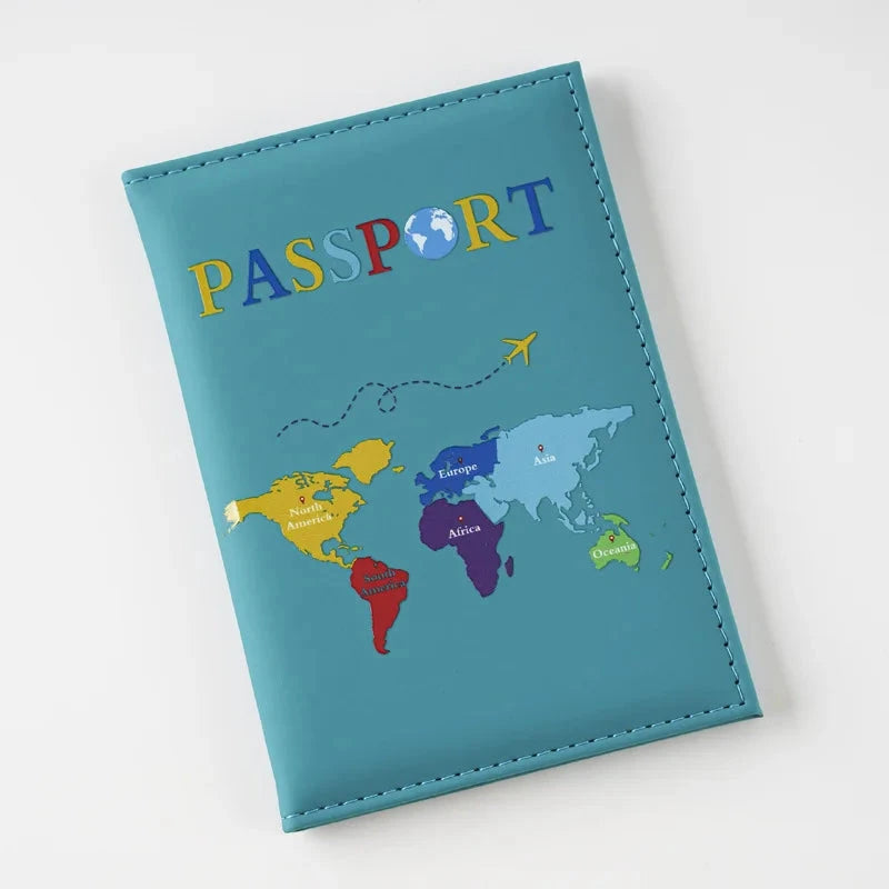 etui à Passeport Carte du Monde