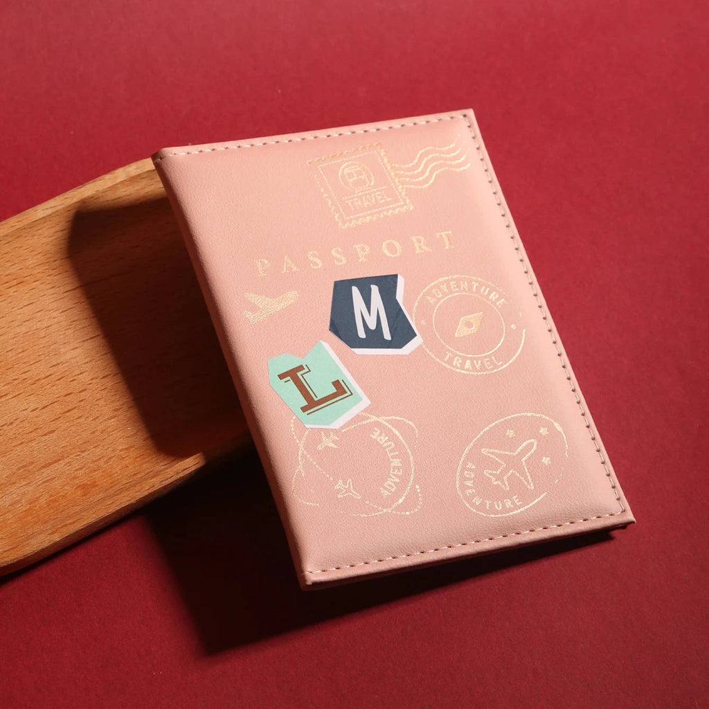 étui passeport personnalisé initiales femme