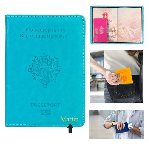 pochette passeport personnalisé prénom republique francaise