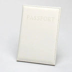 etui protège passeport blanc