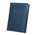 etui protège passeport bleu marine