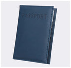 etui protège passeport bleu marine