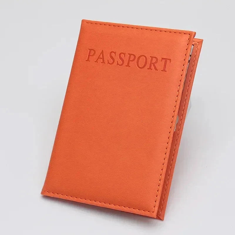 etui protège passeport orange