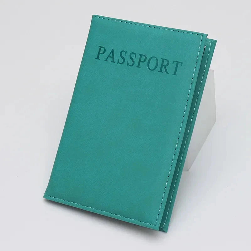 etui protège passeport turquoise