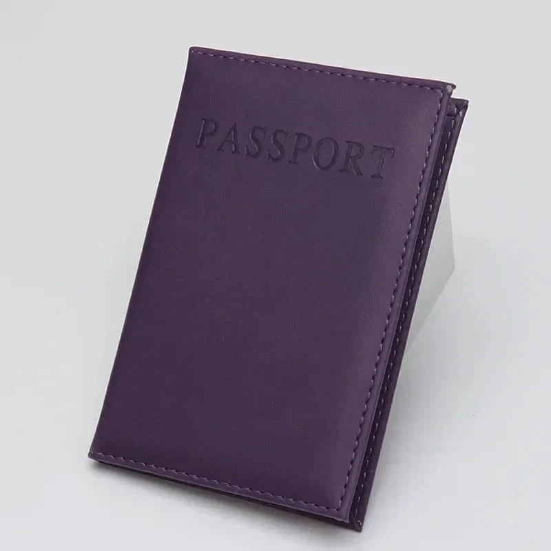 etui protège passeport violet