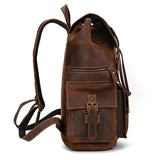 grand sac a dos pour homme marron en cuir