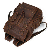 grand sac a dos marron pour homme en cuir