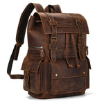 grand sac a dos pour homme en cuir marron