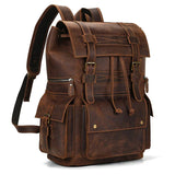 grand sac a dos pour homme en cuir marron