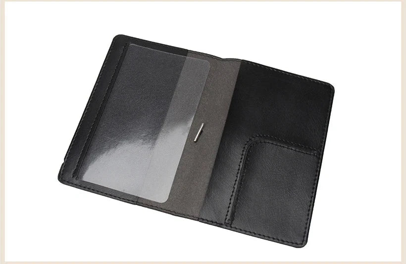 pochette de passeport personnalisée noir