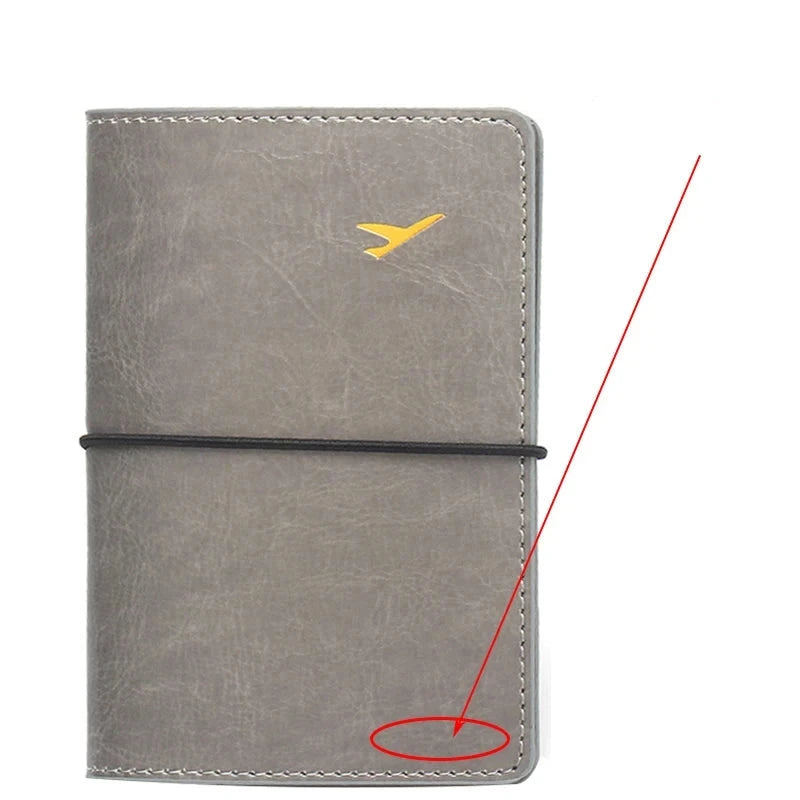 pochette passeport à personnaliser gris