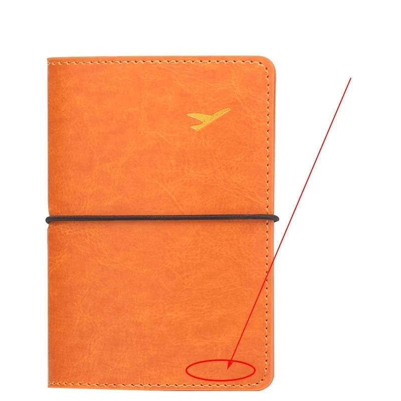 pochette passeport à personnaliser orange