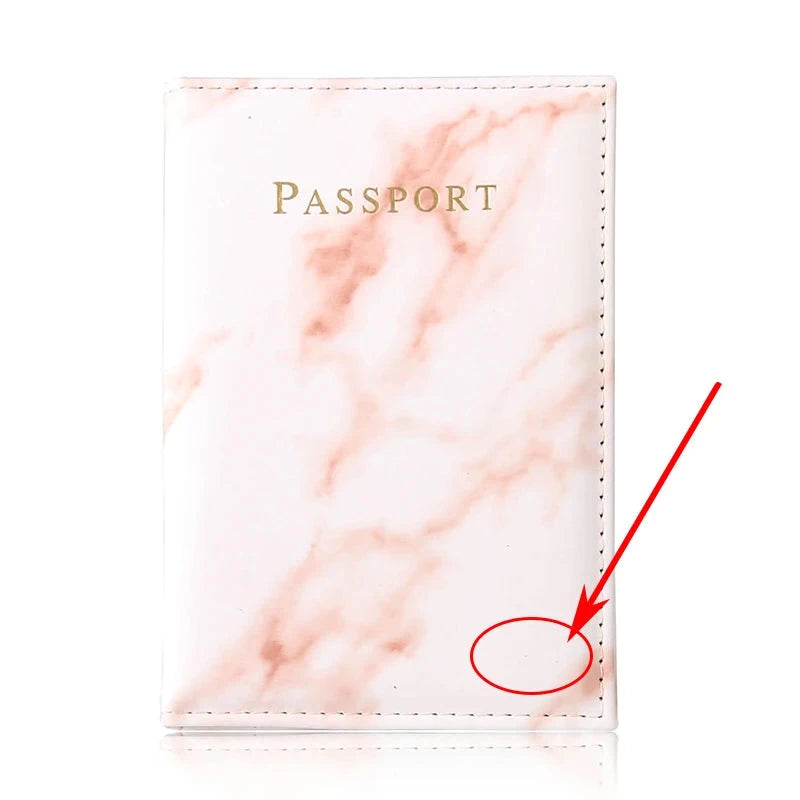 Pochette Passeport Personnalisable effet marbré
