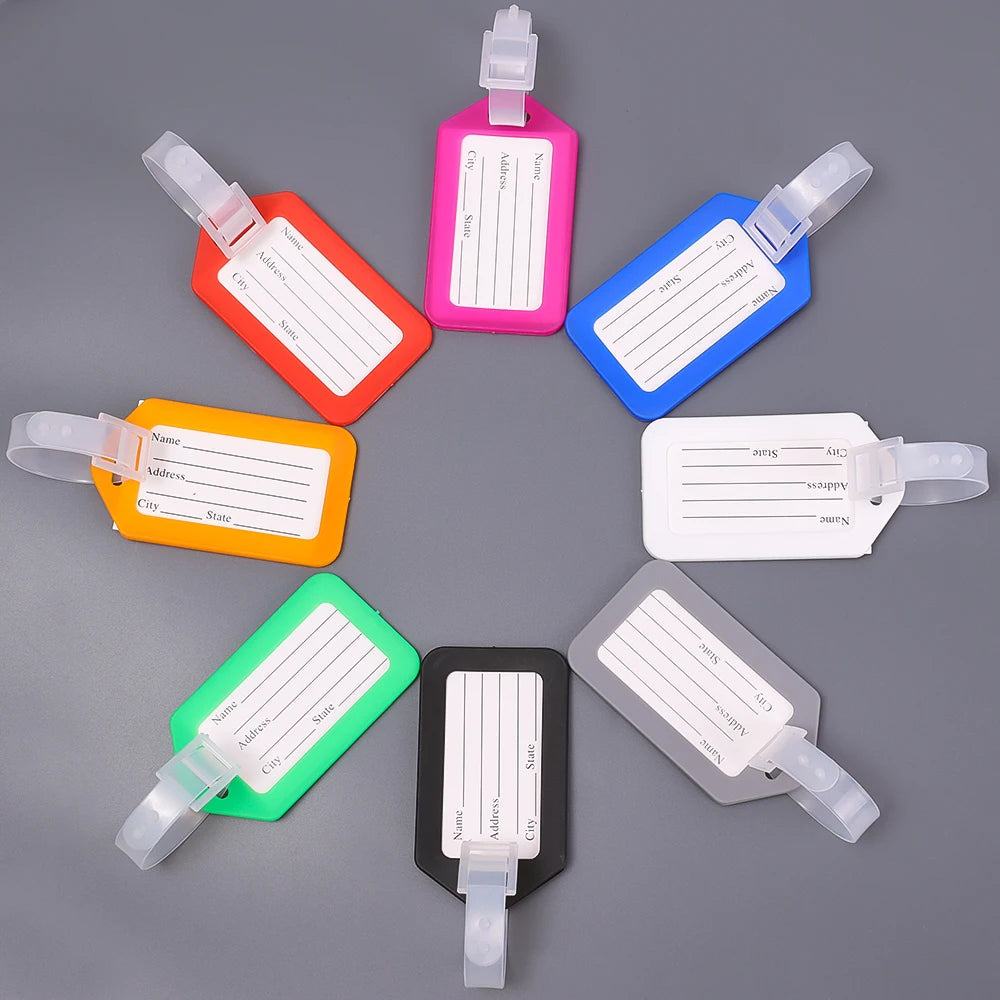 etiquettes porte adresse valises plastique