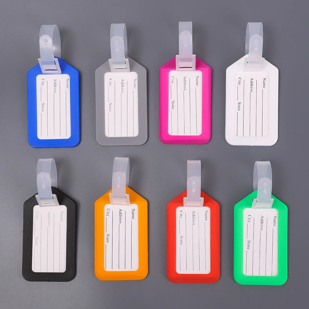 etiquettes avion porte adresse valise plastique