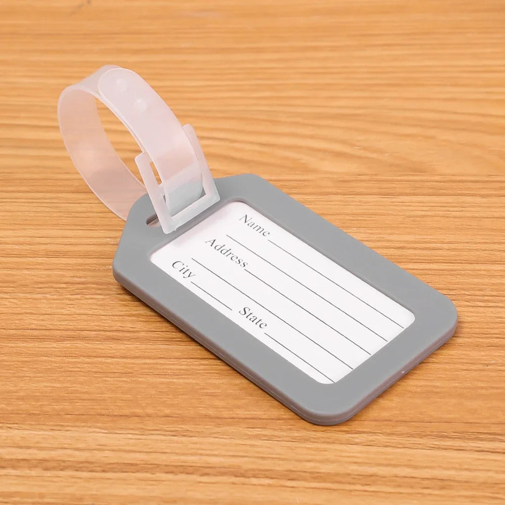 etiquette porte adresse valises plastique