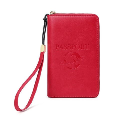 Étui Passeport En Cuir PU - Organiseur De Voyage Avec Poches Pour Cartes, Billets, Cartes D'embarquement, Plusieurs Coloris - 9